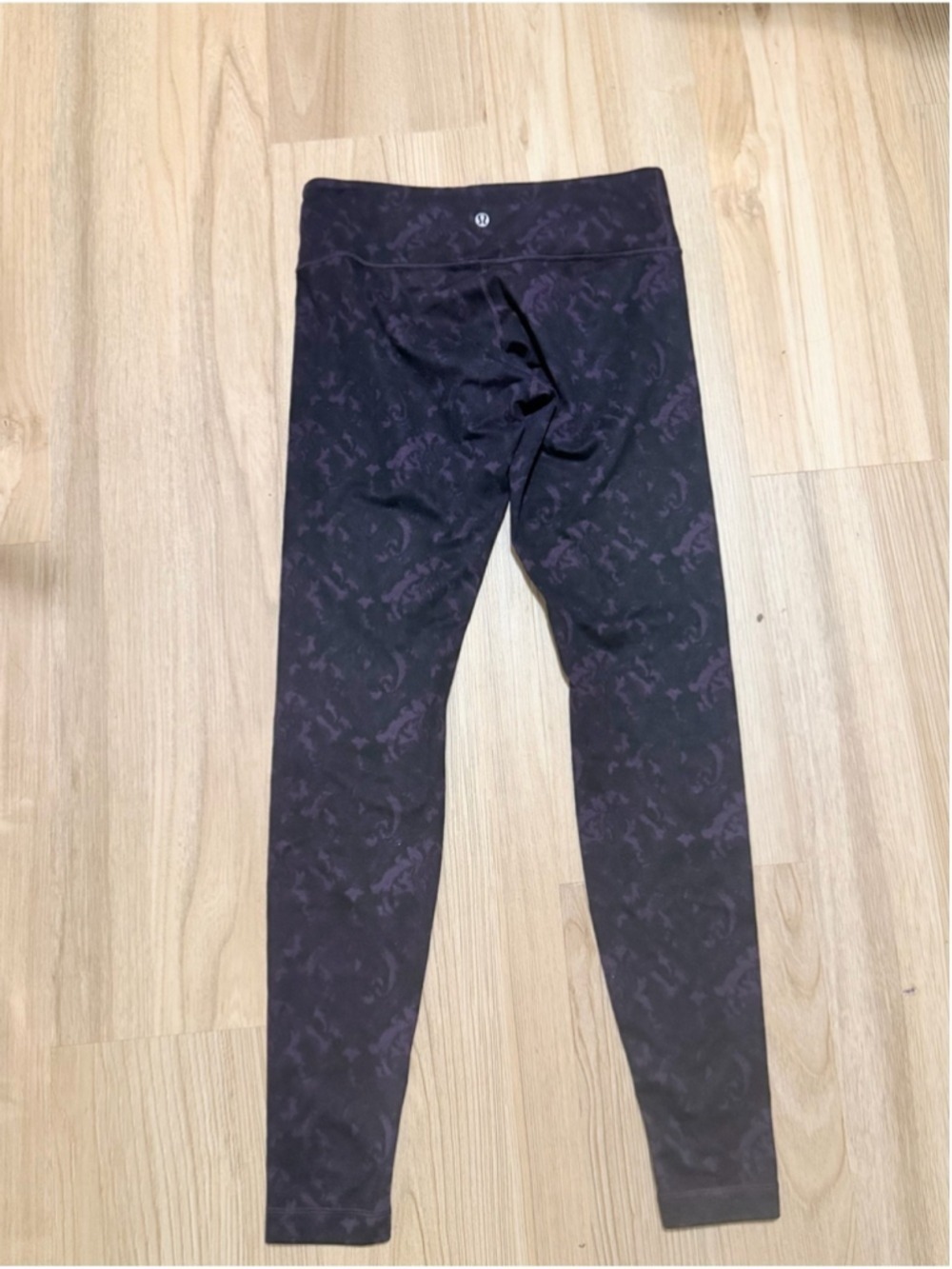 lululemon athletica Black Leggings with Subtle Purple Print - Picture 3 of 8